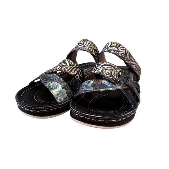 Artiste Caiman Slide Sandal Size 37 US 6.5-7 Black Muli NWB - Picture 7 of 16